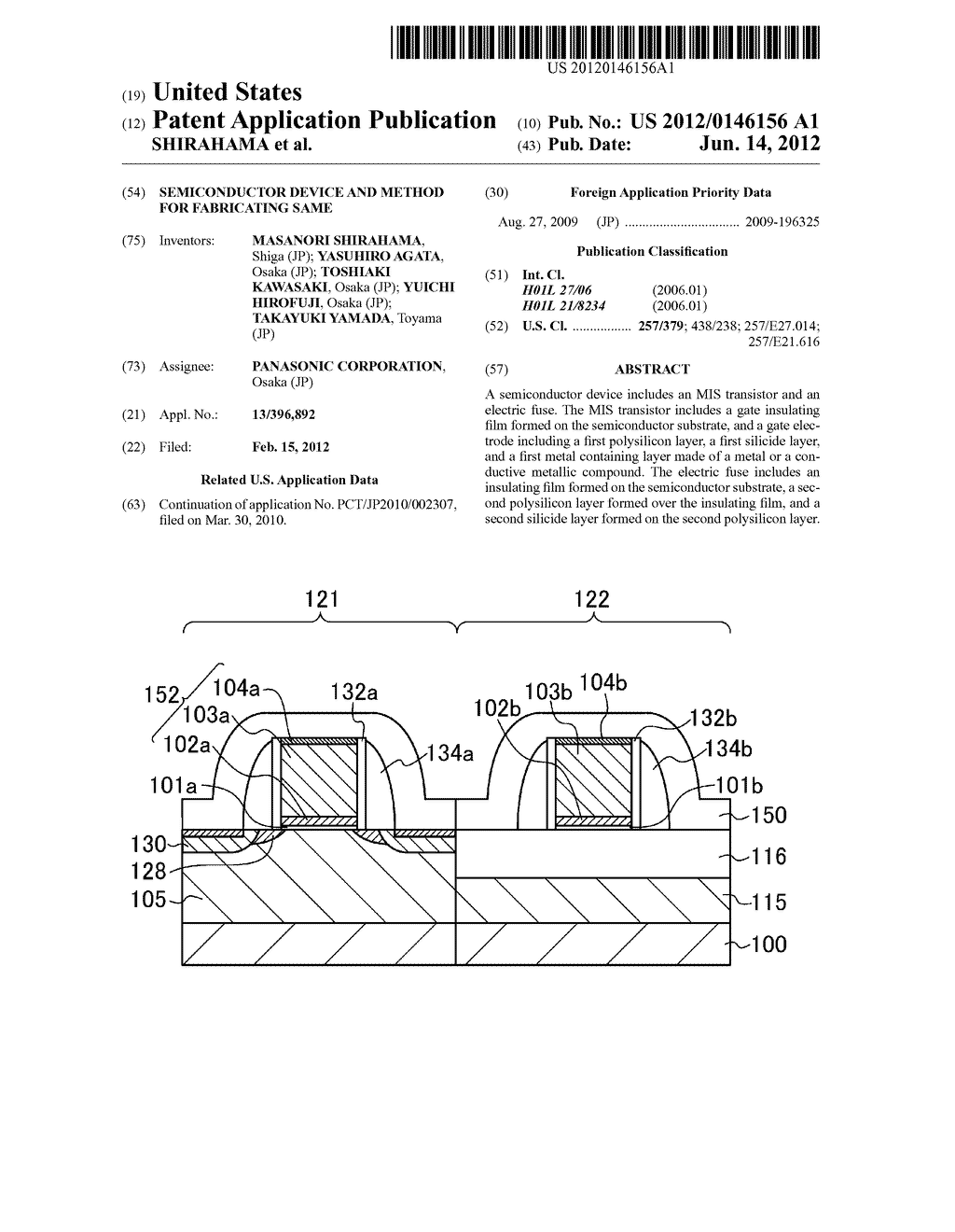 SEMICONDUCTOR DEVICE AND METHOD FOR FABRICATING SAME - diagram, schematic, and image 01