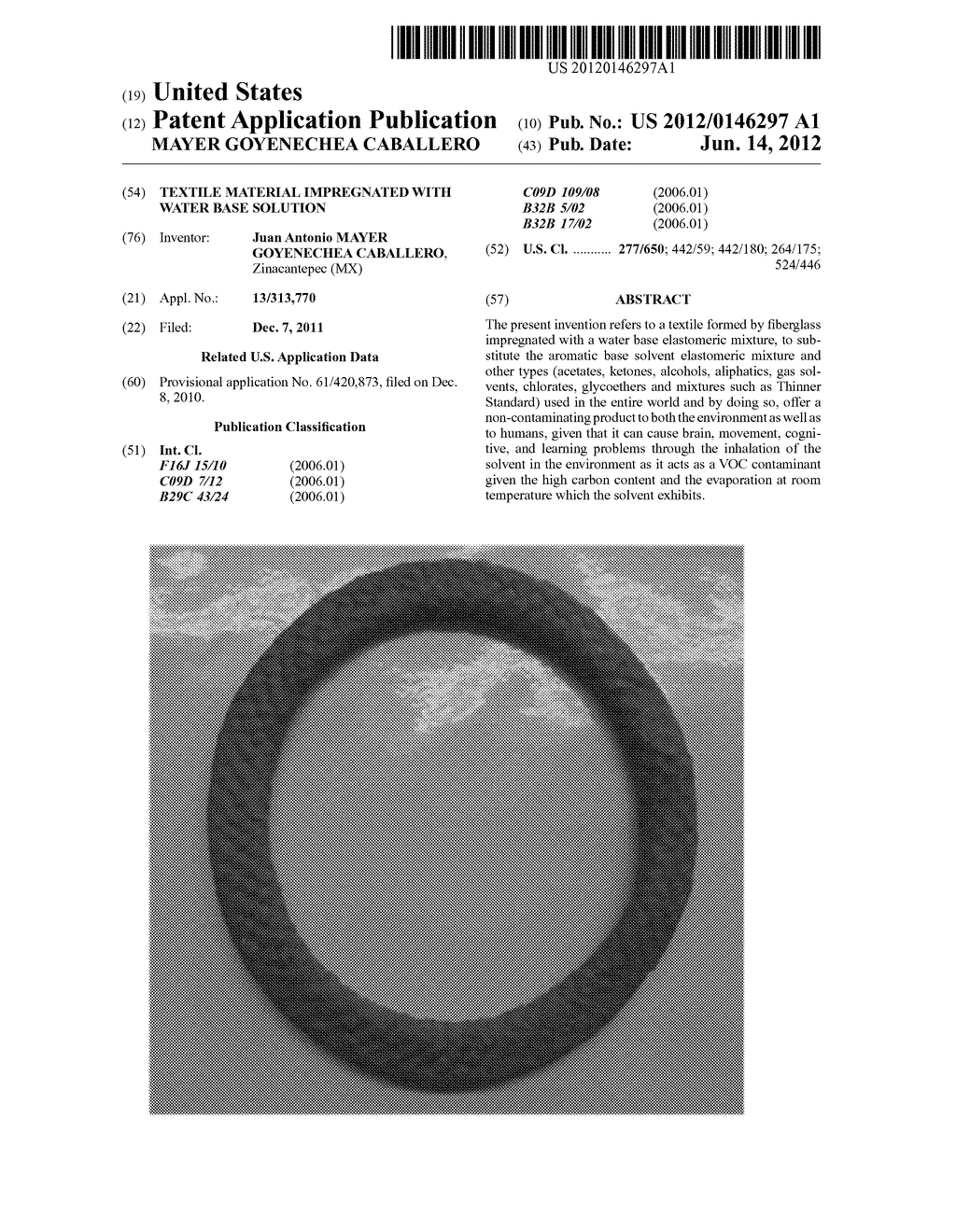 TEXTILE MATERIAL IMPREGNATED WITH WATER BASE SOLUTION - diagram, schematic, and image 01