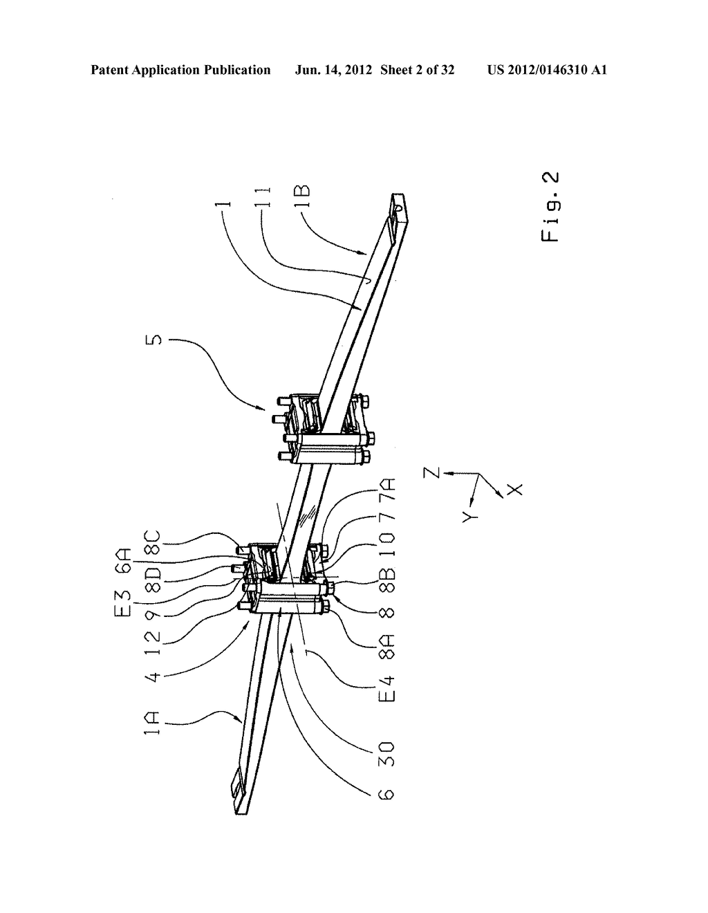 BEARING MECHANISM FOR A TRANSVERSE LEAF SPRING - diagram, schematic, and image 03