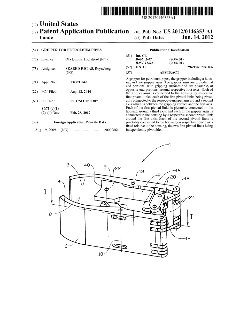 GRIPPER FOR PETROLEUM PIPES - diagram, schematic, and image 01