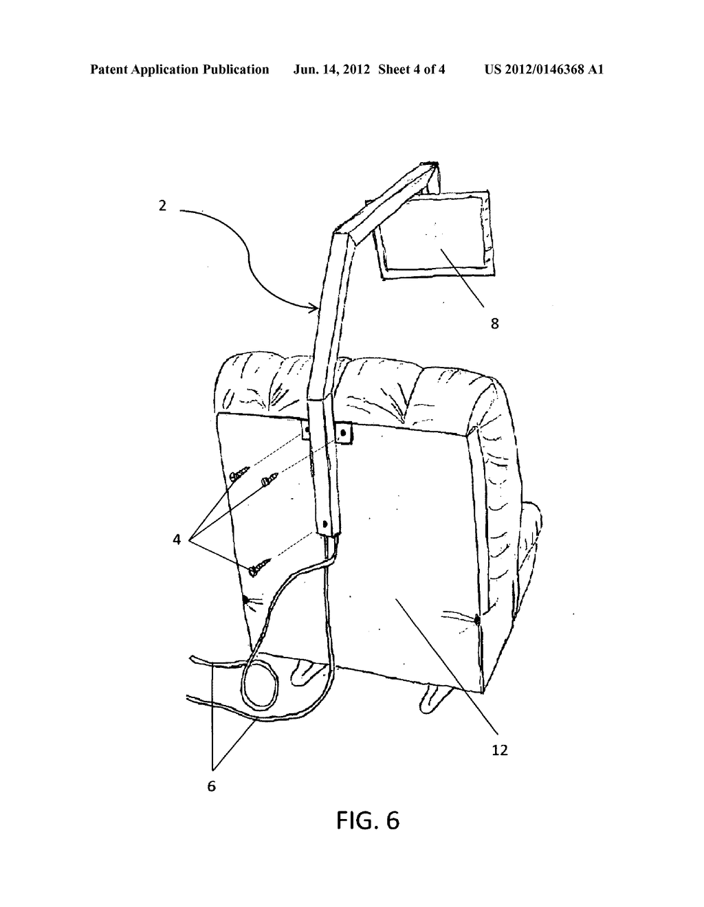 Seatback mounting adapter - diagram, schematic, and image 05