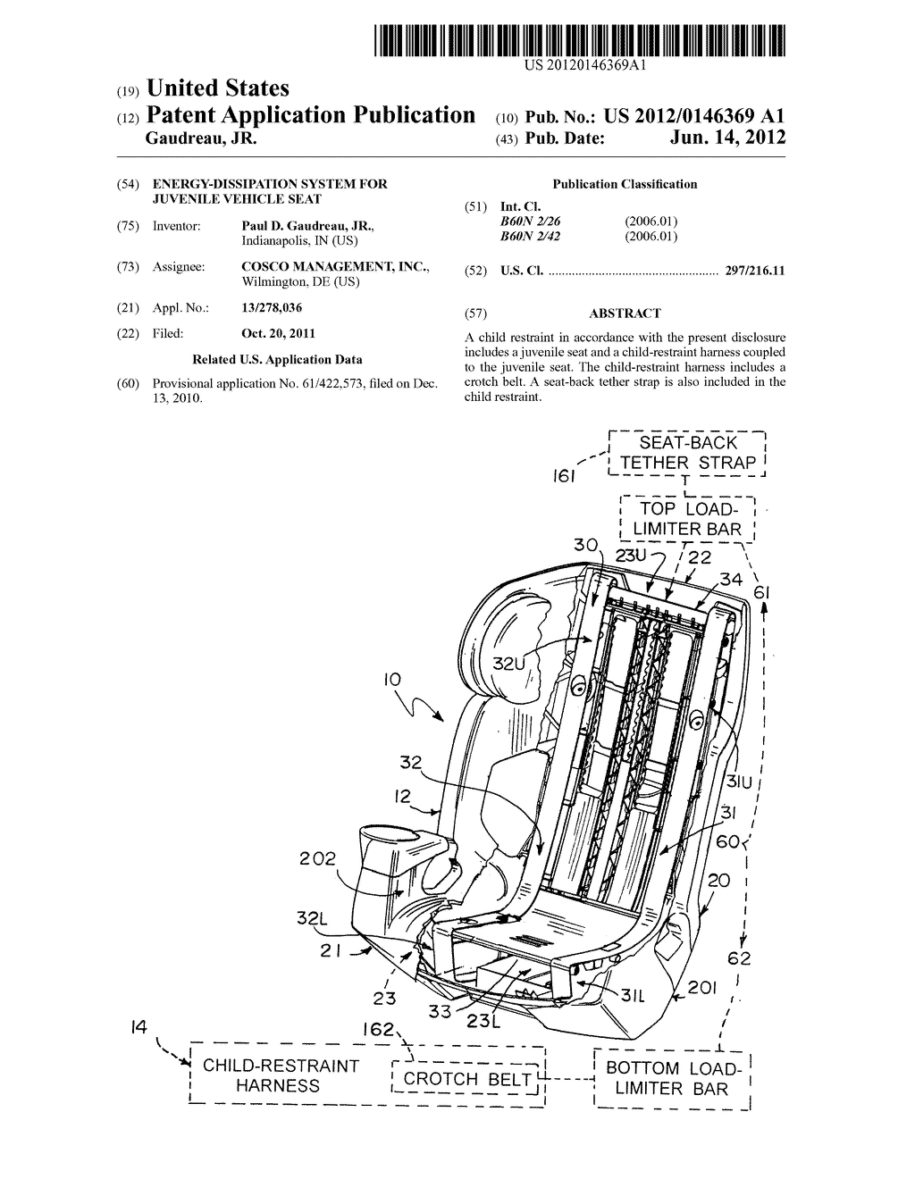 ENERGY-DISSIPATION SYSTEM FOR JUVENILE VEHICLE SEAT - diagram, schematic, and image 01