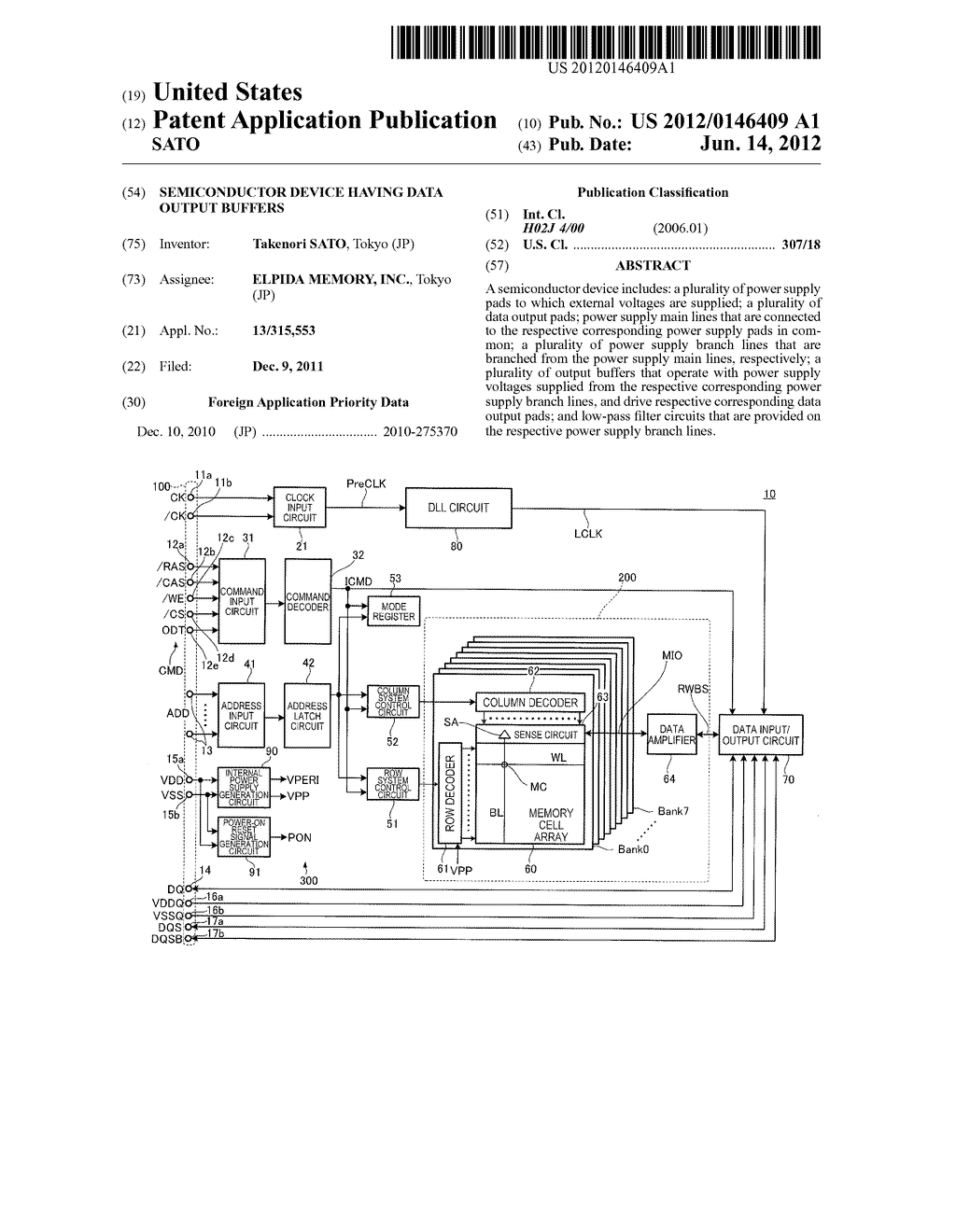 SEMICONDUCTOR DEVICE HAVING DATA OUTPUT BUFFERS - diagram, schematic, and image 01