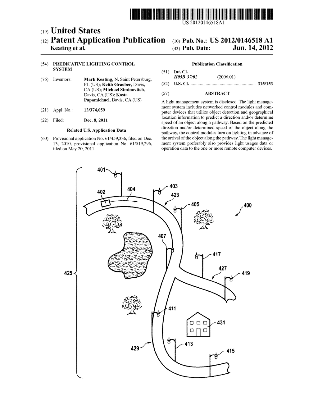 Predicative lighting control system - diagram, schematic, and image 01