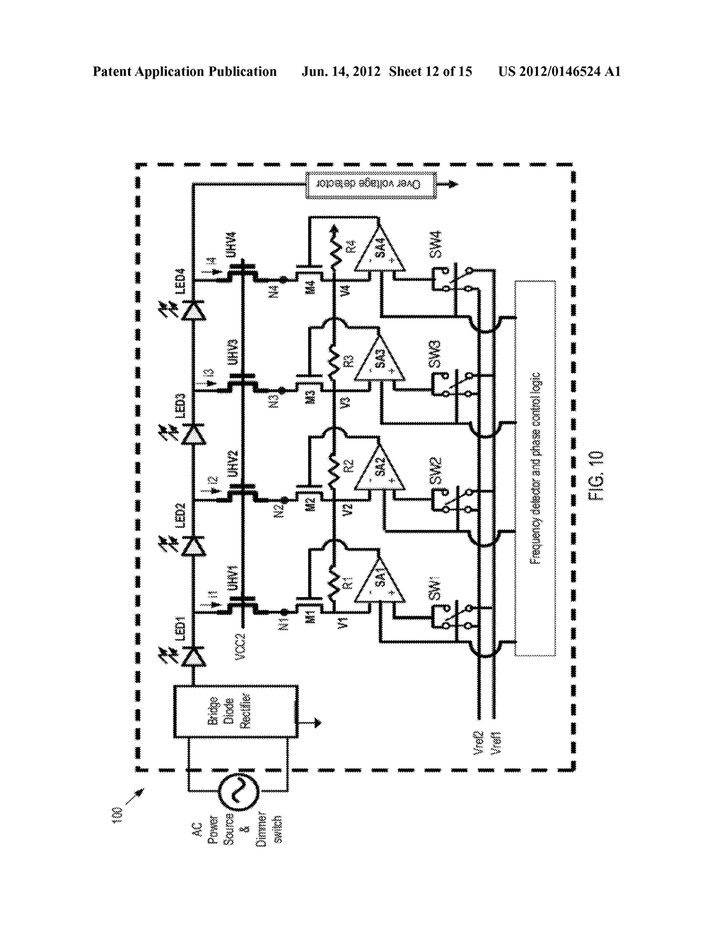 LIGHT EMITTING DIODE DRIVER HAVING PHASE CONTROL MECHANISM - diagram, schematic, and image 13