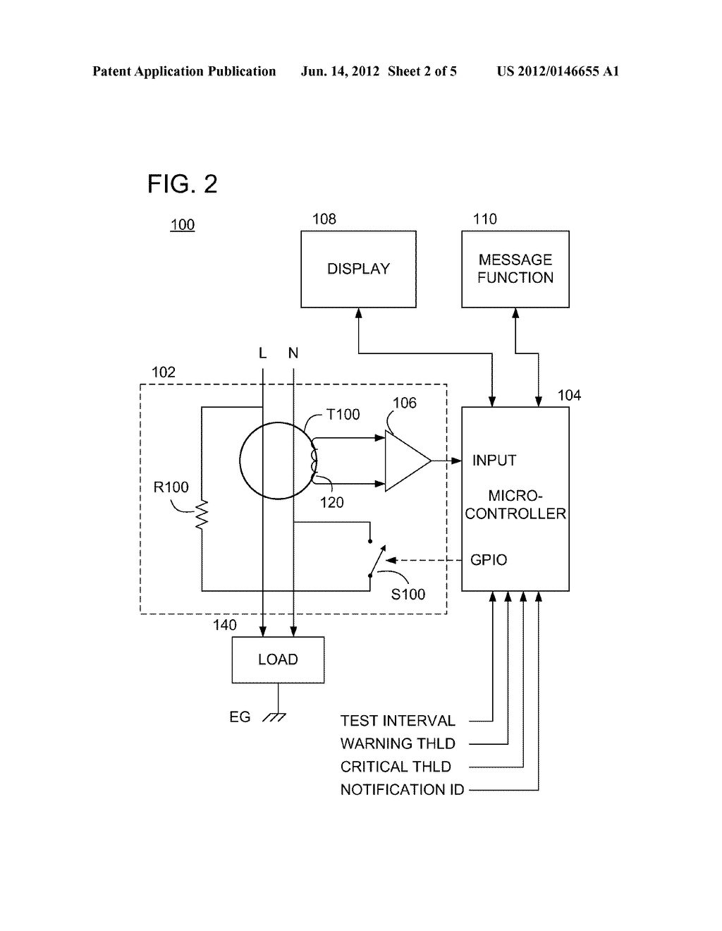 METHODS AND APPARATUS FOR SENSING GROUND LEAKAGE AND AUTOMATED SELF     TESTING THEREOF - diagram, schematic, and image 03