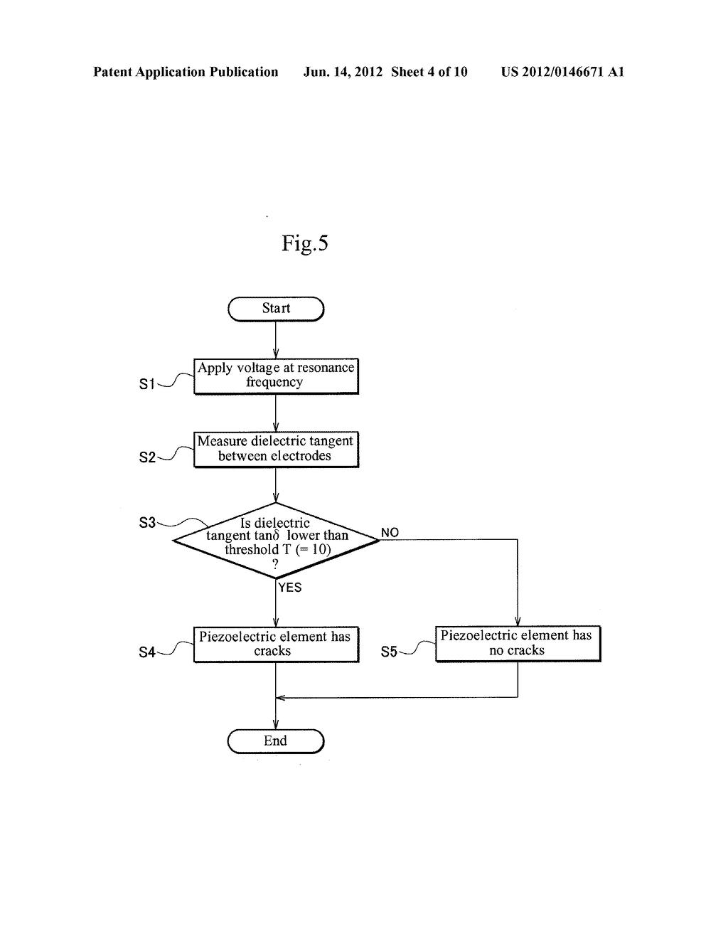 METHOD OF AND APPARATUS FOR DETECTING CRACKS IN PIEZOELECTRIC ELEMENT - diagram, schematic, and image 05