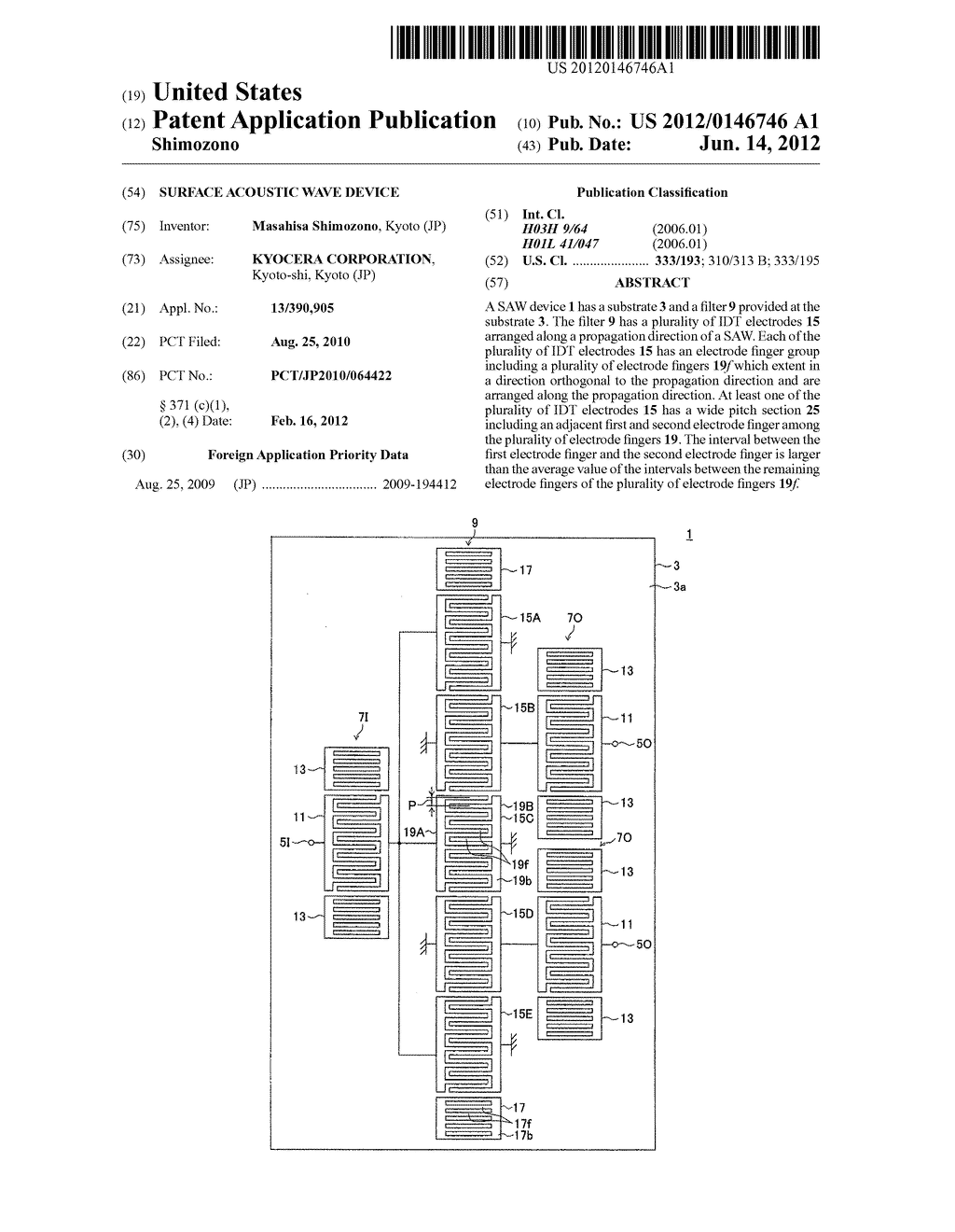 Surface Acoustic Wave Device - diagram, schematic, and image 01