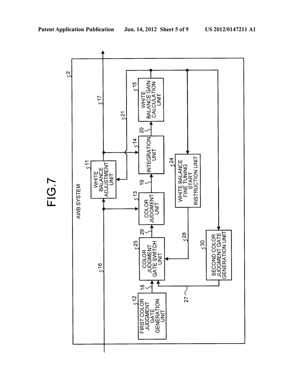 AUTO WHITE BALANCE ADJUSTMENT SYSTEM, AUTO WHITE BALANCE ADJUSTMENT     METHOD, AND CAMERA MODULE - diagram, schematic, and image 06