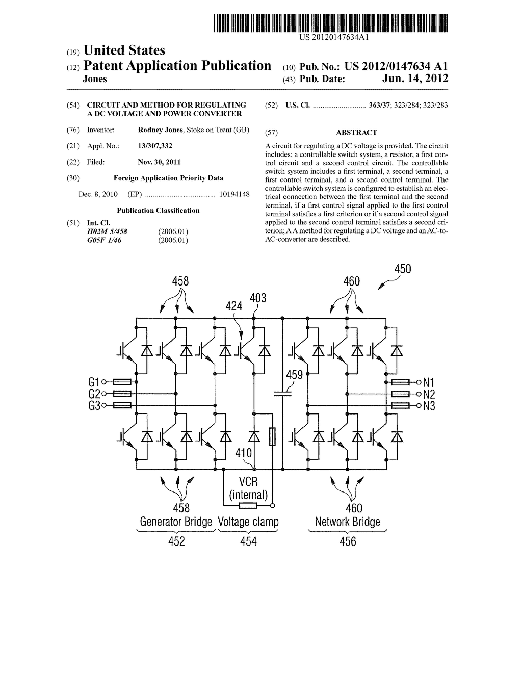 CIRCUIT AND METHOD FOR REGULATING A DC VOLTAGE AND POWER CONVERTER - diagram, schematic, and image 01