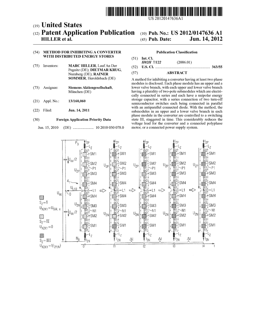 METHOD FOR INHIBITING A CONVERTER WITH DISTRIBUTED ENERGY STORES - diagram, schematic, and image 01