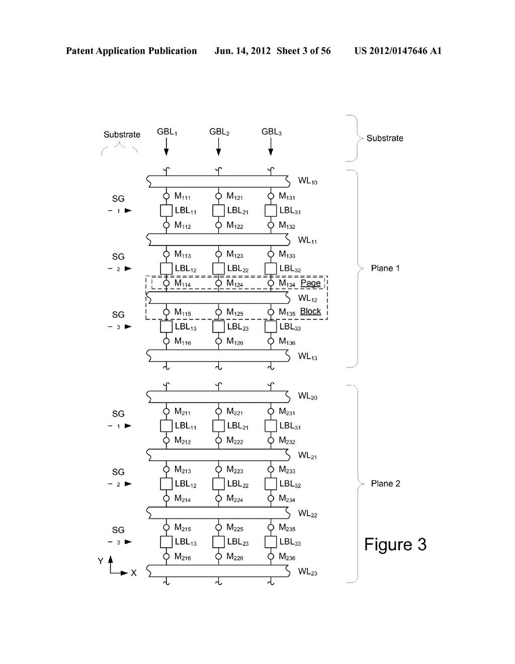 THREE DIMENSIONAL NON-VOLATILE STORAGE WITH CONNECTED WORD LINES - diagram, schematic, and image 04