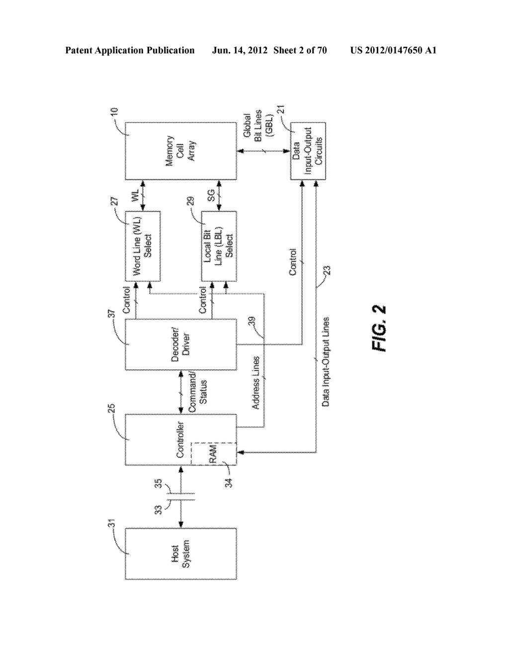 Non-Volatile Memory Having 3D Array of Read/Write Elements with Vertical     Bit Lines and Select Devices and Methods Thereof - diagram, schematic, and image 03