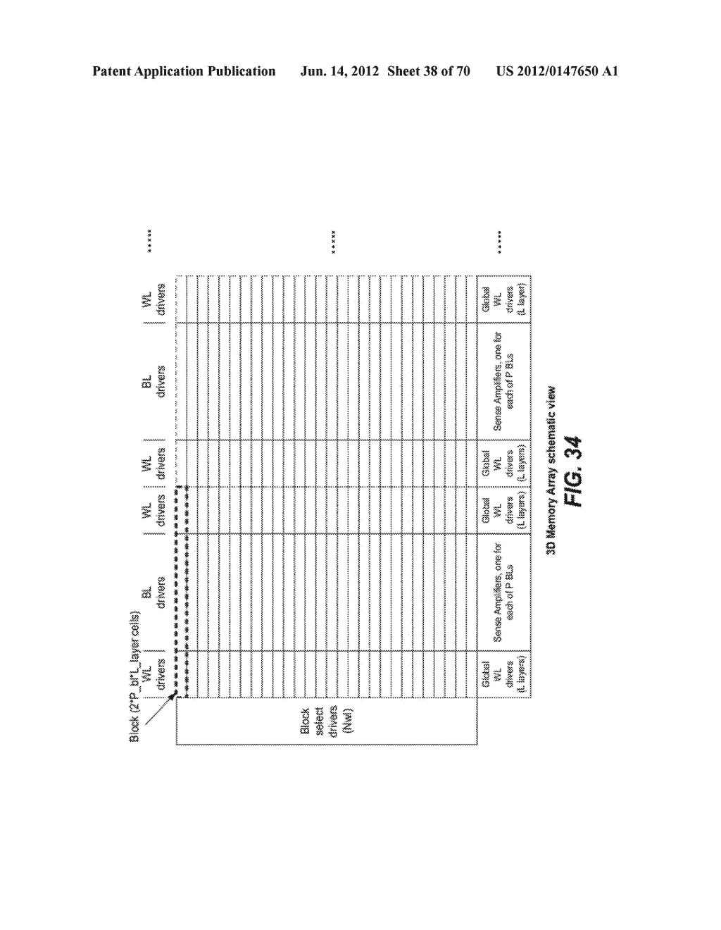 Non-Volatile Memory Having 3D Array of Read/Write Elements with Vertical     Bit Lines and Select Devices and Methods Thereof - diagram, schematic, and image 39