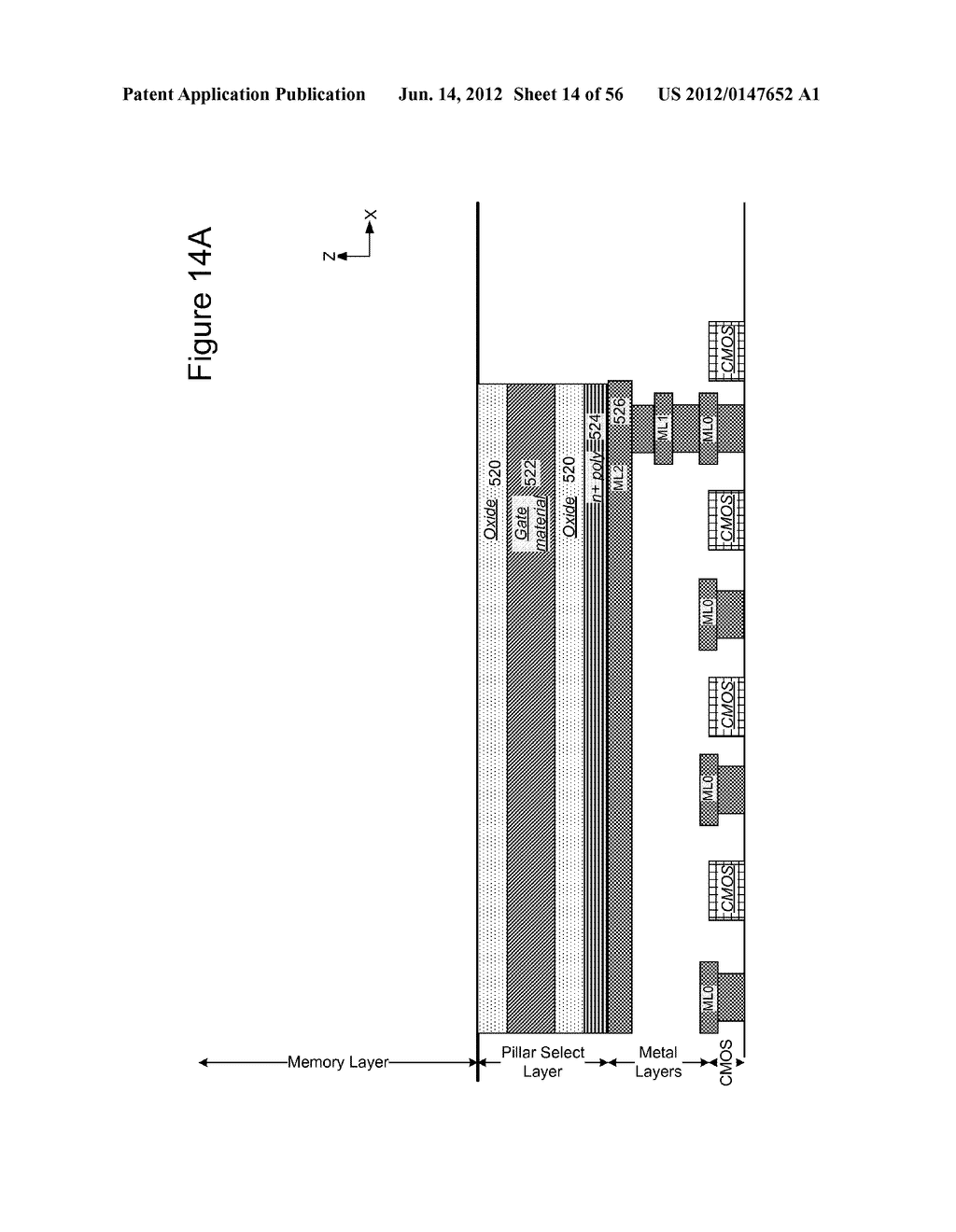 THREE DIMENSIONAL NON-VOLATILE STORAGE WITH ASYMMETRICAL VERTICAL SELECT     DEVICES - diagram, schematic, and image 15