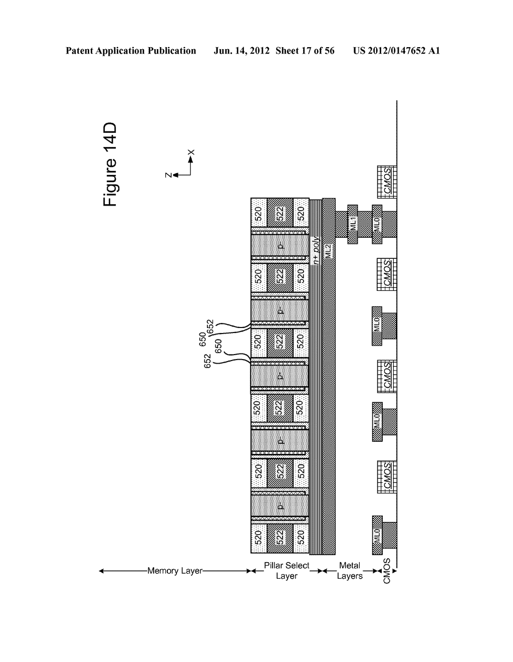 THREE DIMENSIONAL NON-VOLATILE STORAGE WITH ASYMMETRICAL VERTICAL SELECT     DEVICES - diagram, schematic, and image 18