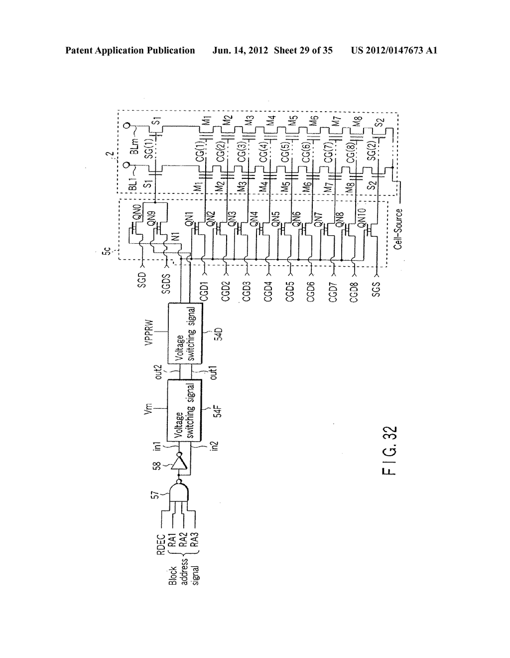 SEMICONDUCTOR MEMORY DEVICE USING ONLY SINGLE-CHANNEL TRANSISTOR TO APPLY     VOLTAGE TO SELECTED WORD LINE - diagram, schematic, and image 30