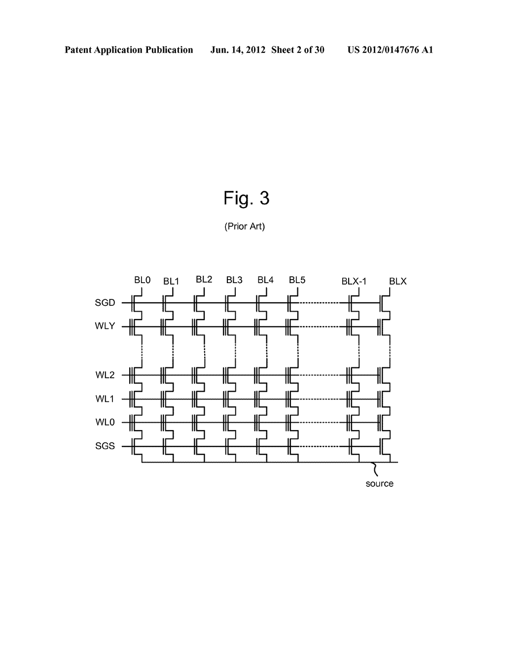 NON-VOLATILE STORAGE SYSTEM WITH SHARED BIT LINES CONNECTED TO SINGLE     SELECTION DEVICE - diagram, schematic, and image 03