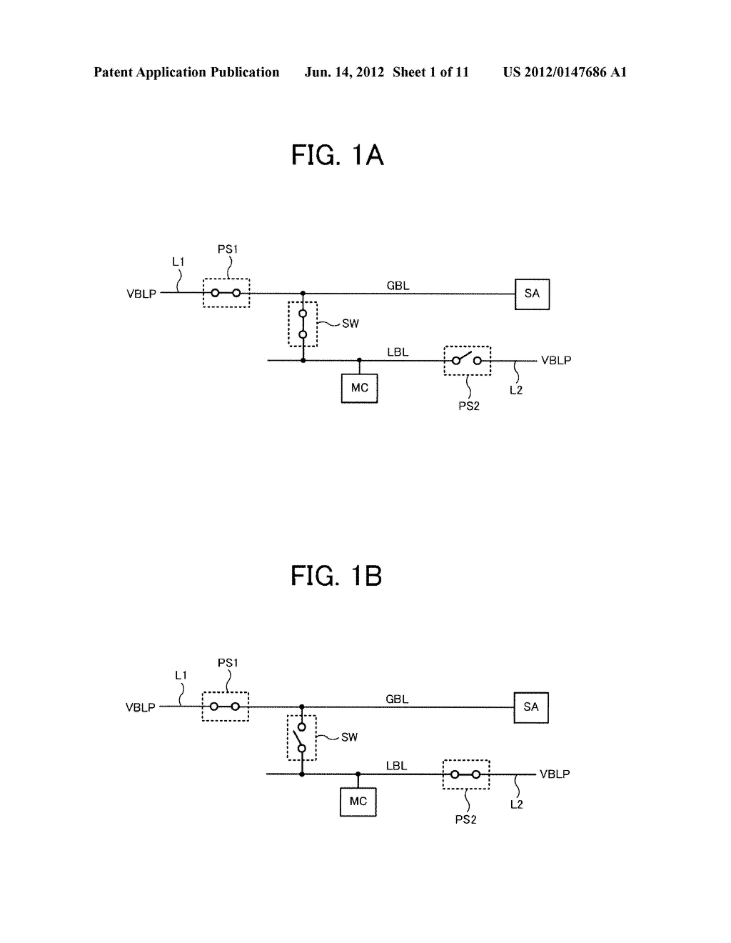 SEMICONDUCTOR DEVICE HAVING HIERARCHICAL BIT LINE STRUCTURE AND CONTROL     METHOD THEREOF - diagram, schematic, and image 02