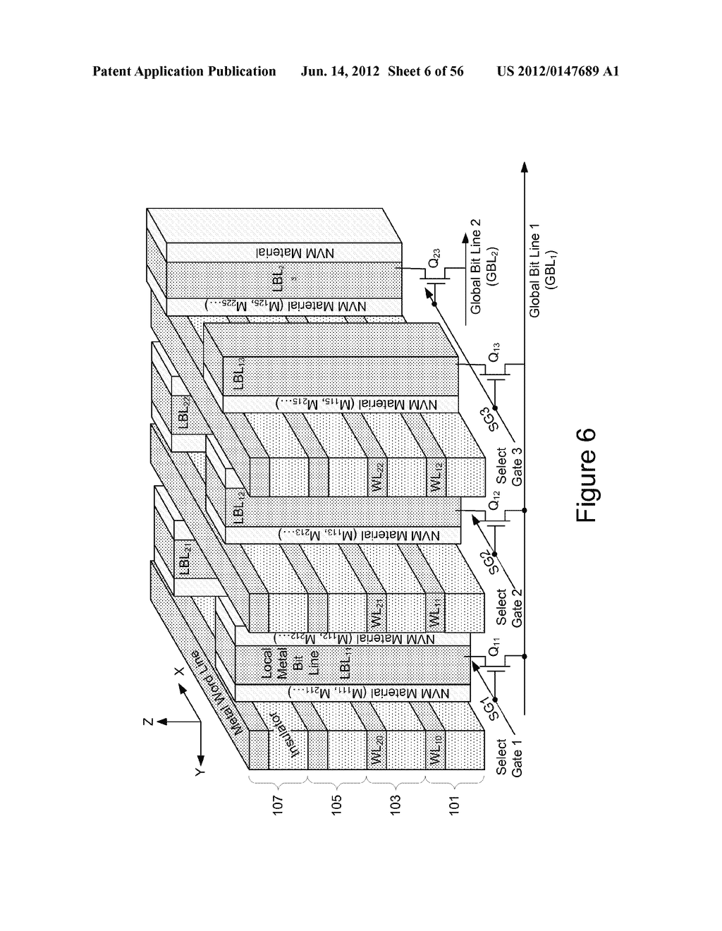 THREE DIMENSIONAL NON-VOLATILE STORAGE WITH MULTI BLOCK ROW SELECTION - diagram, schematic, and image 07