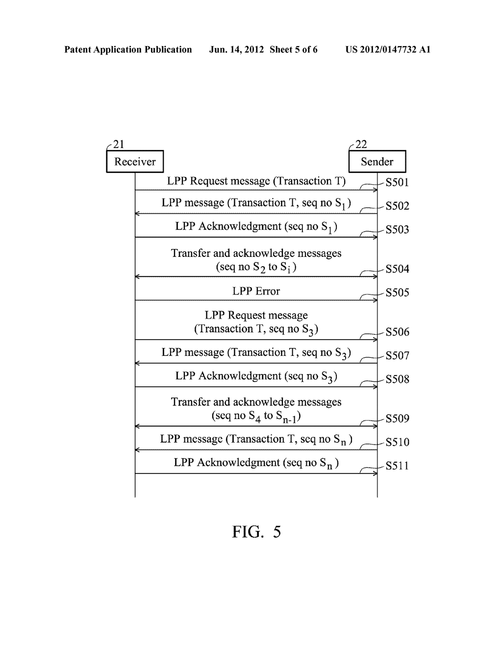 METHOD AND SYSTEM FOR HANDLING ERROR IN LPP MESSAGES EXCHANGE - diagram, schematic, and image 06