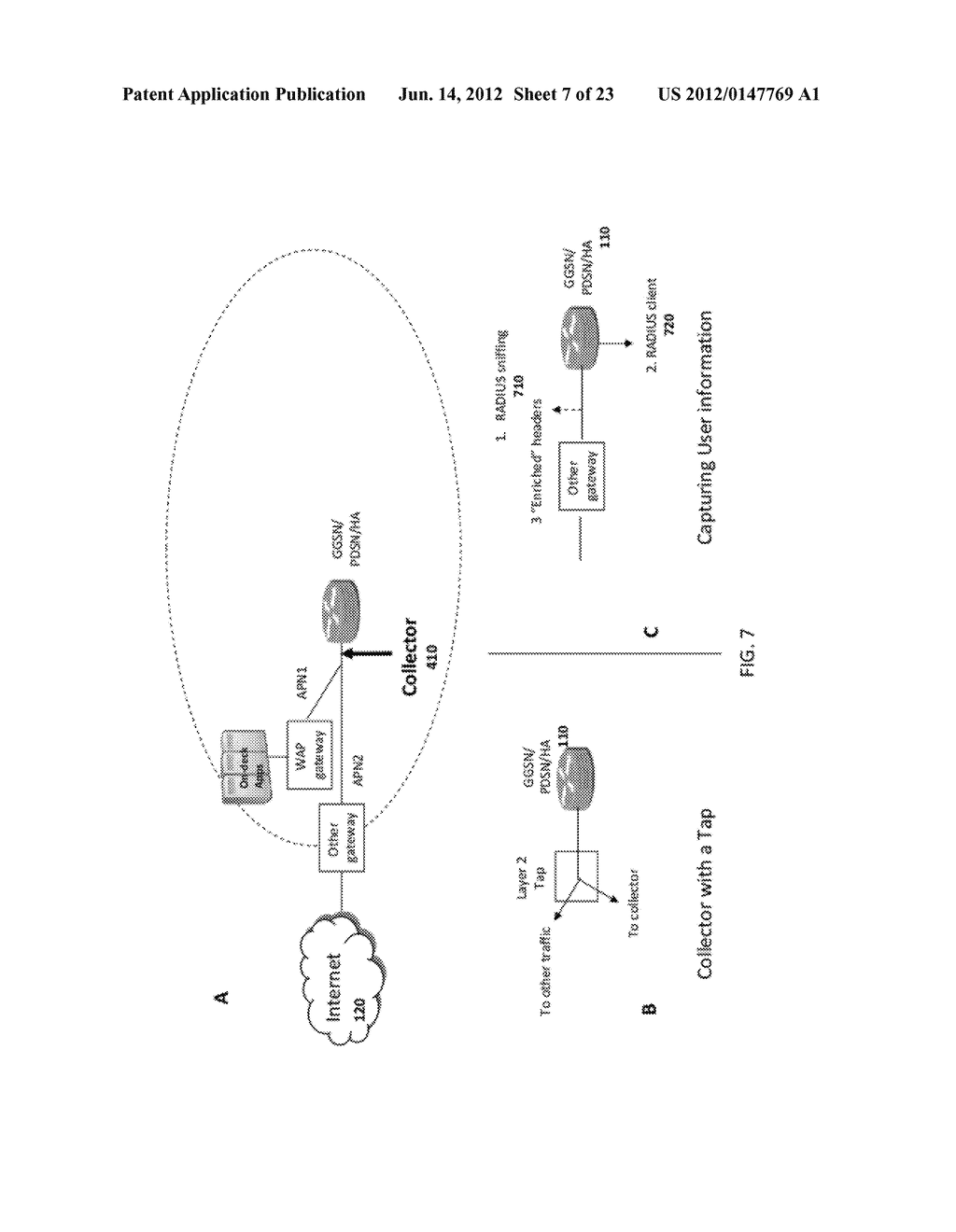 SYSTEM AND METHOD FOR COLLECTING, REPORTING, AND ANALYZING DATA ON     APPLICATION-LEVEL ACTIVITY AND OTHER USER INFORMATION ON A MOBILE DATA     NETWORK - diagram, schematic, and image 08