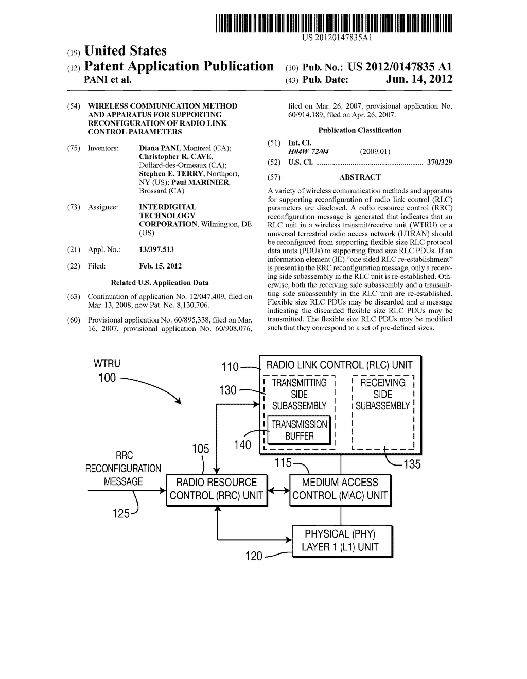 WIRELESS COMMUNICATION METHOD AND APPARATUS FOR SUPPORTING RECONFIGURATION     OF RADIO LINK CONTROL PARAMETERS - diagram, schematic, and image 01