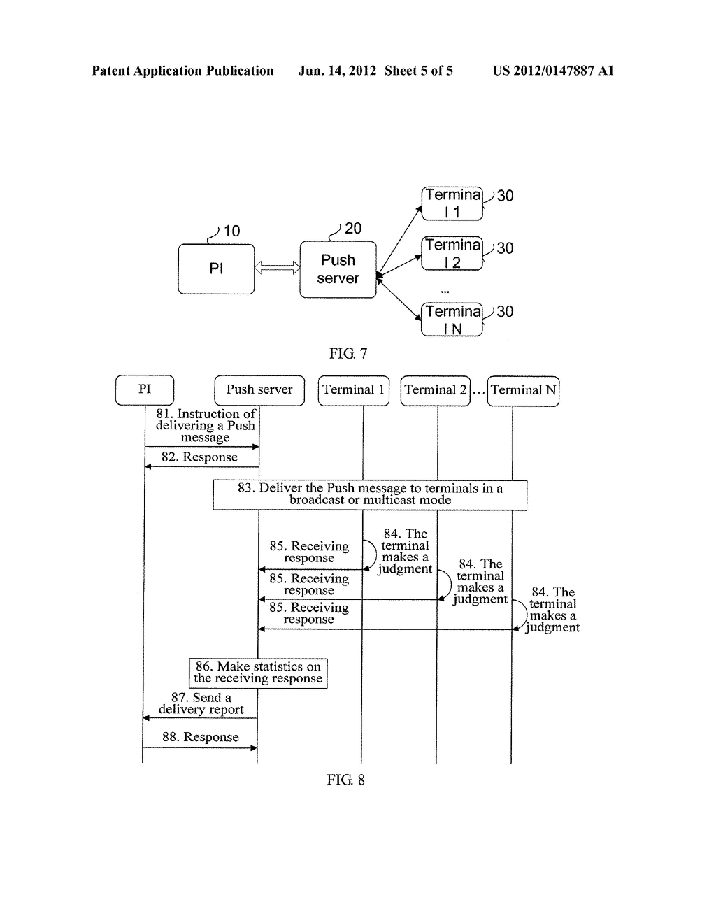 METHOD AND DEVICE FOR DELIVERING AND RECEIVING PUSH MESSAGE - diagram, schematic, and image 06