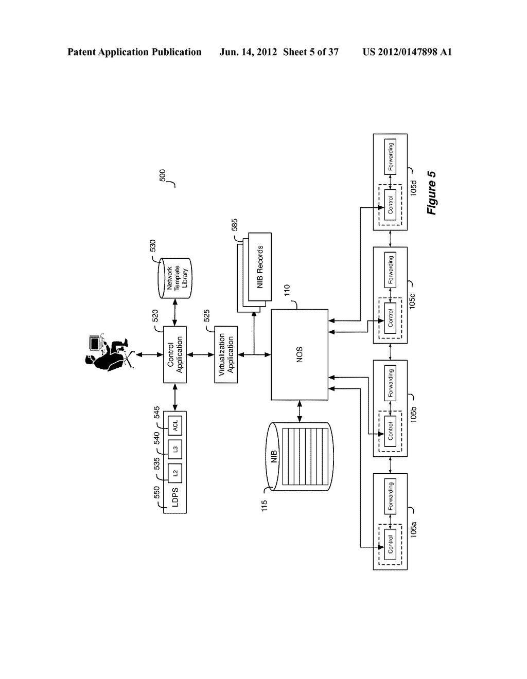 NETWORK CONTROL APPARATUS AND METHOD FOR CREATING AND MODIFYING LOGICAL     SWITCHING ELEMENTS - diagram, schematic, and image 06