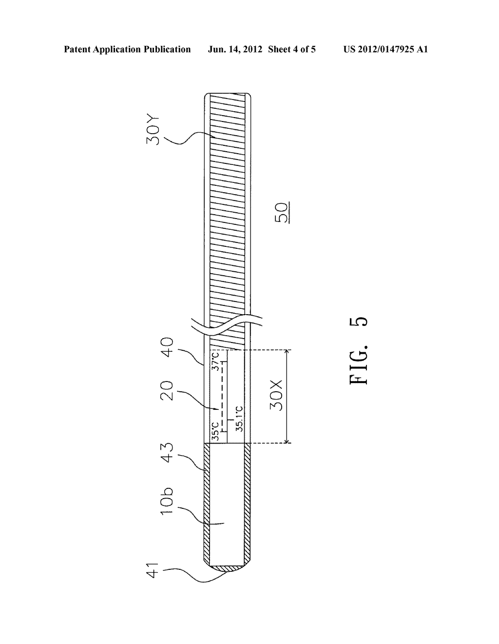 Non-Mercury Non-Electronic Clinical Thermometer with a Protective     Structure - diagram, schematic, and image 05