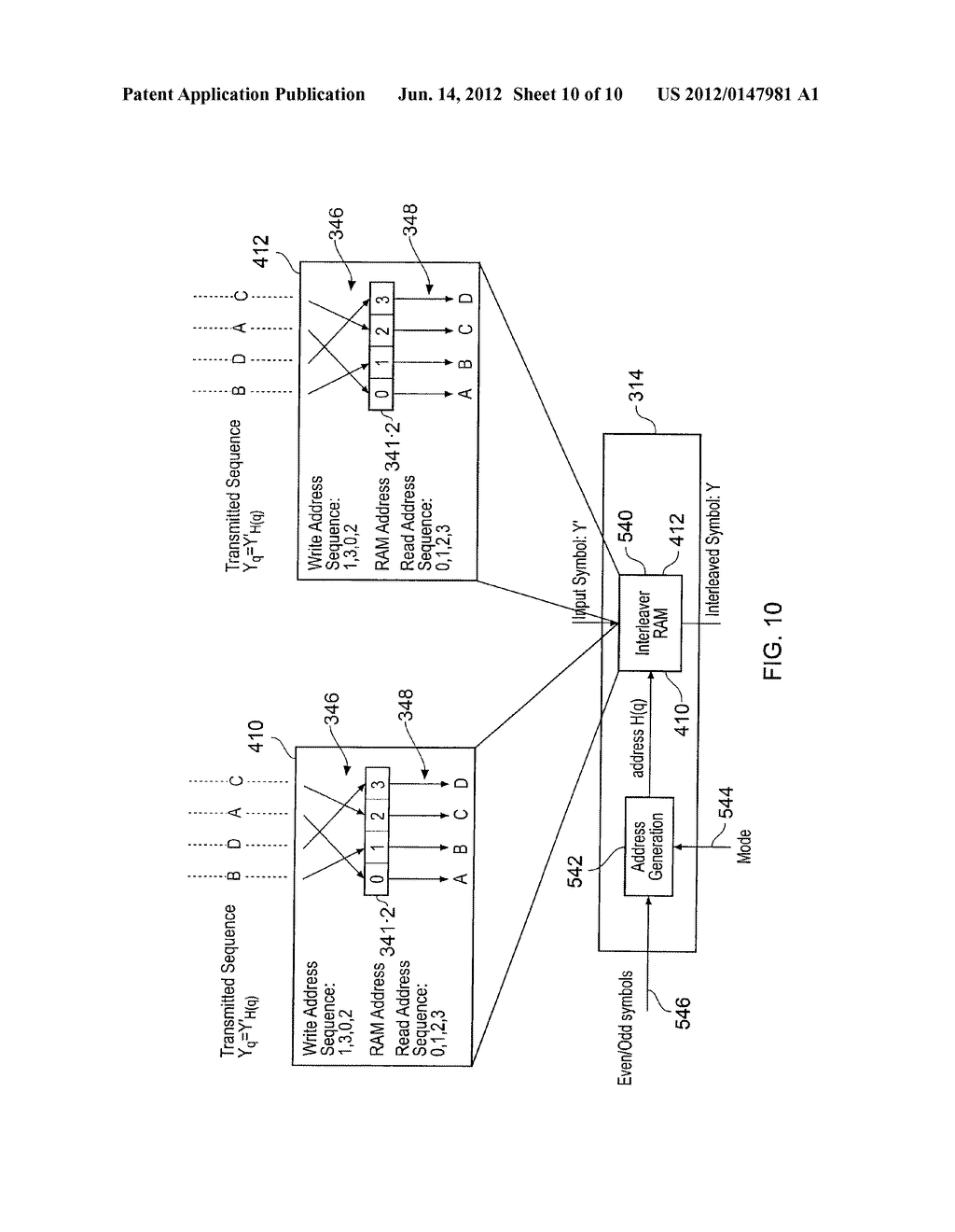 4K MODE INTERLEAVER WITH ODD INTERLEAVING ONLY AND PER OFDM SYMBOL     PERMUTATION CODE CHANGE IN A DIGITAL VIDEO BROADCASTING (DVB) STANDARD - diagram, schematic, and image 11