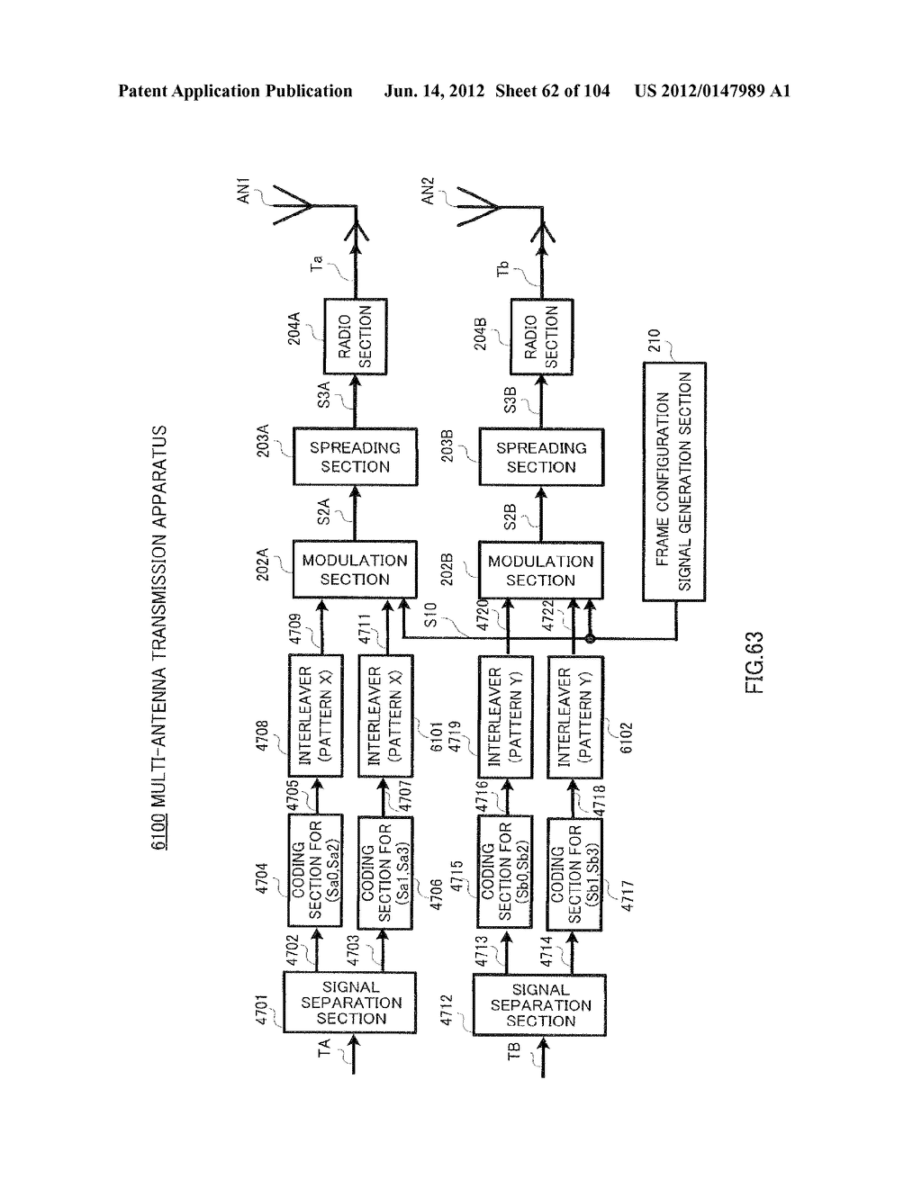 INTERLEAVER, INTERLEAVING METHOD, TRANSMISSION APPARATUS, AND TRANSMITTING     METHOD - diagram, schematic, and image 63