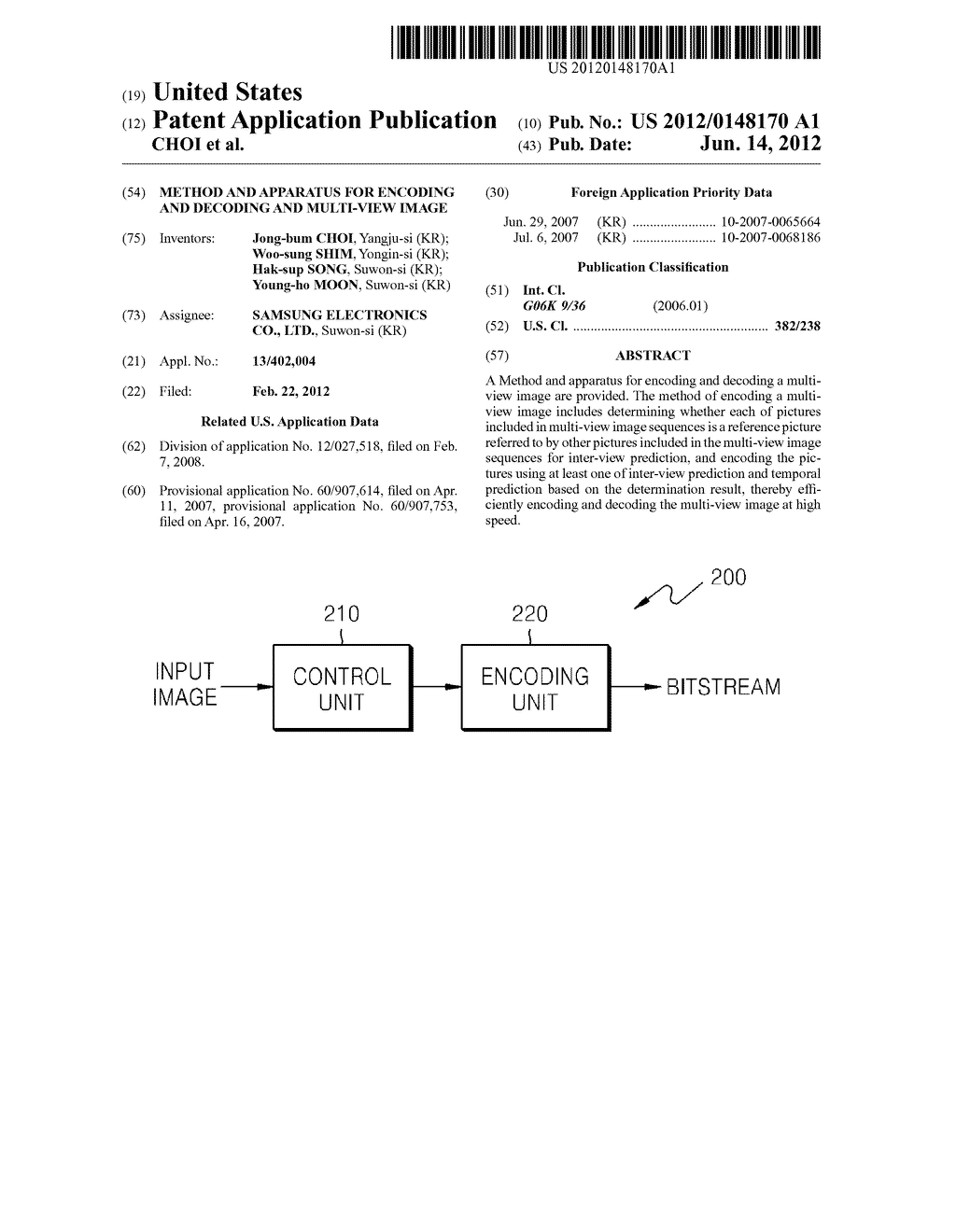 METHOD AND APPARATUS FOR ENCODING AND DECODING AND MULTI-VIEW IMAGE - diagram, schematic, and image 01