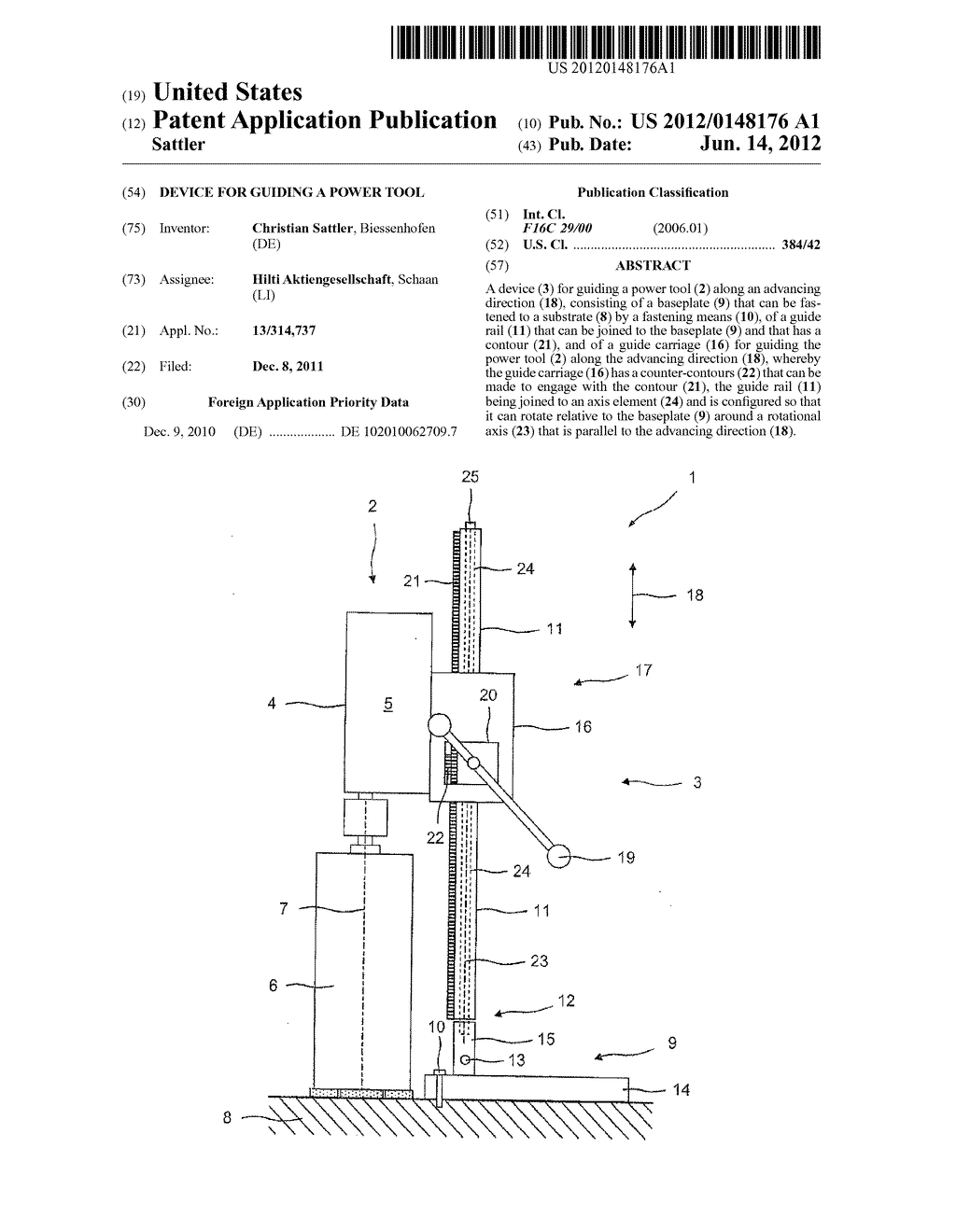 DEVICE FOR GUIDING A POWER TOOL - diagram, schematic, and image 01