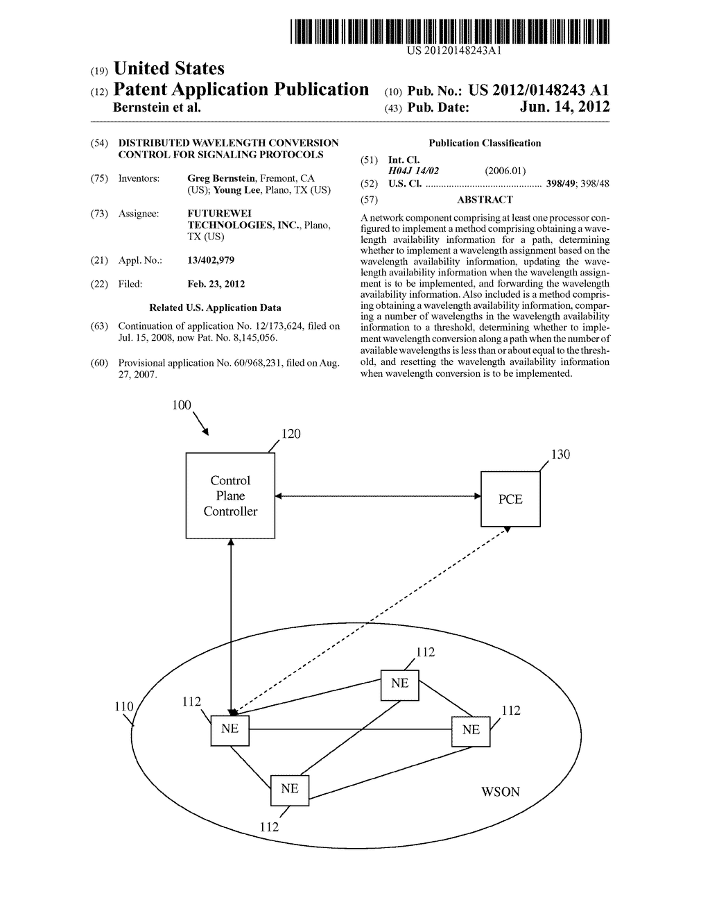 Distributed Wavelength Conversion Control for Signaling Protocols - diagram, schematic, and image 01