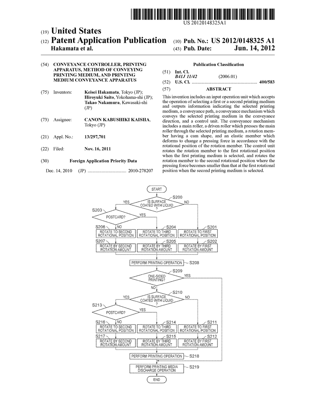 CONVEYANCE CONTROLLER, PRINTING APPARATUS, METHOD OF CONVEYING PRINTING     MEDIUM, AND PRINTING MEDIUM CONVEYANCE APPARATUS - diagram, schematic, and image 01