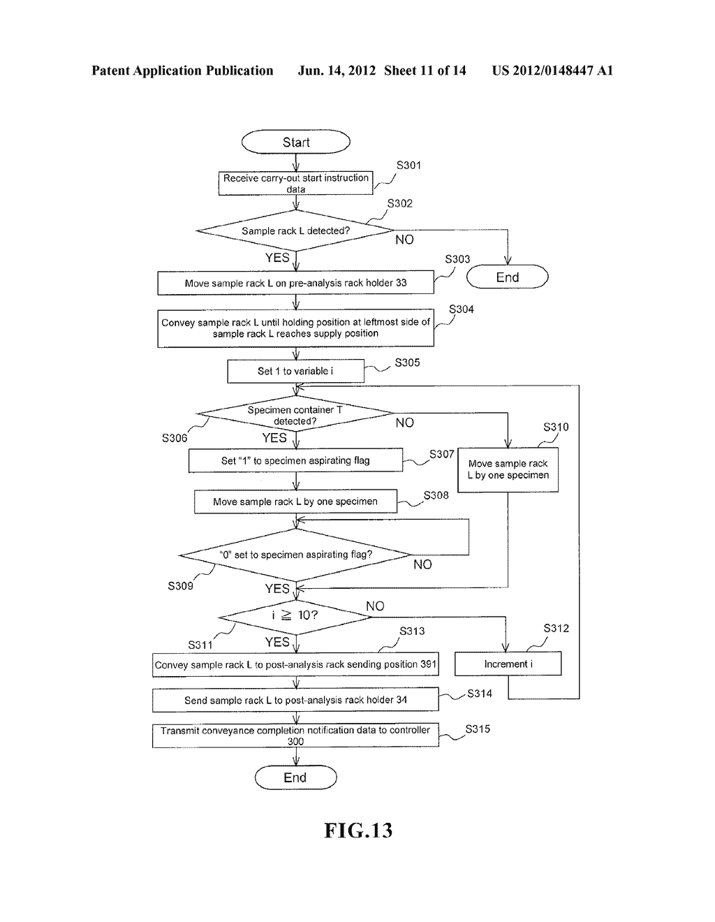 SPECIMEN PROCESSING DEVICE, SPECIMEN CONVEYANCE DEVICE, AND SPECIMEN     CONVEYANCE METHOD - diagram, schematic, and image 12