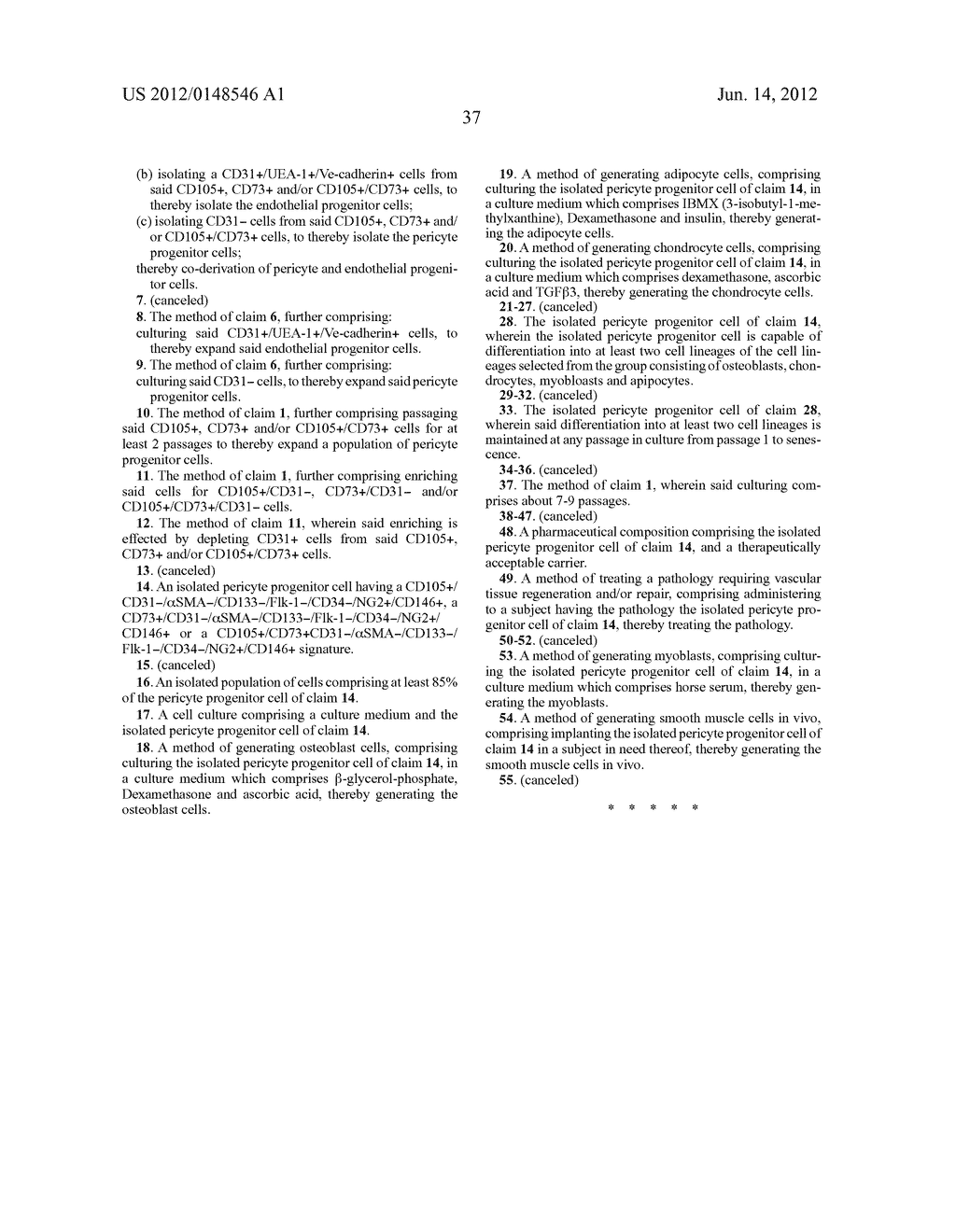 PERICYTE PROGENITOR CELLS AND METHODS OF GENERATING AND USING SAME - diagram, schematic, and image 67