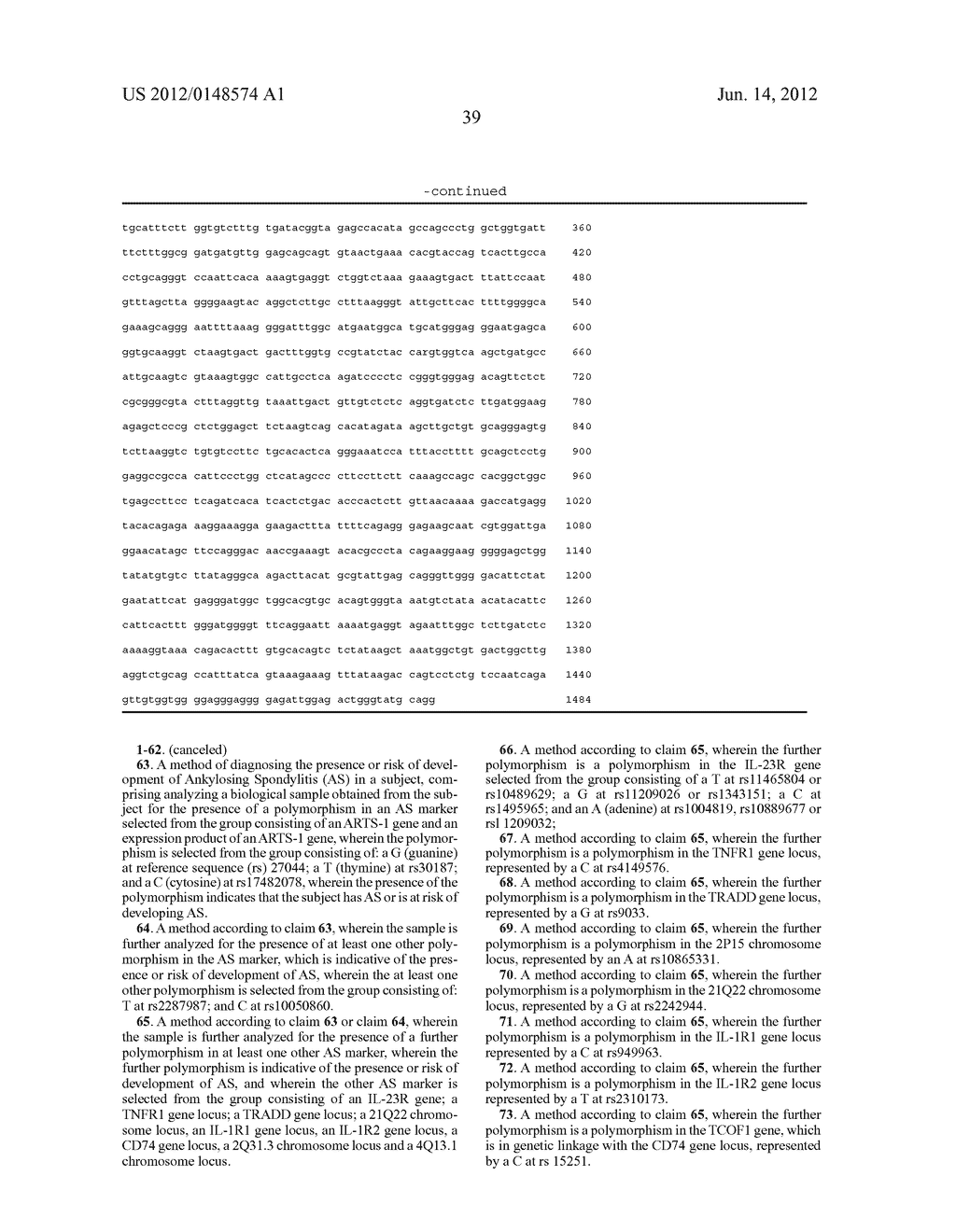 Diagnostic Markers for Ankylosing Spondylitis - diagram, schematic, and image 68