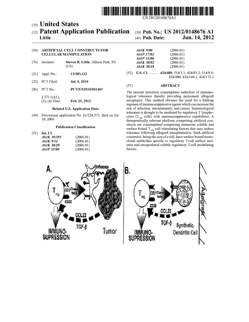 ARTIFICIAL CELL CONSTRUCTS FOR CELLULAR MANIPULATION - diagram, schematic, and image 01