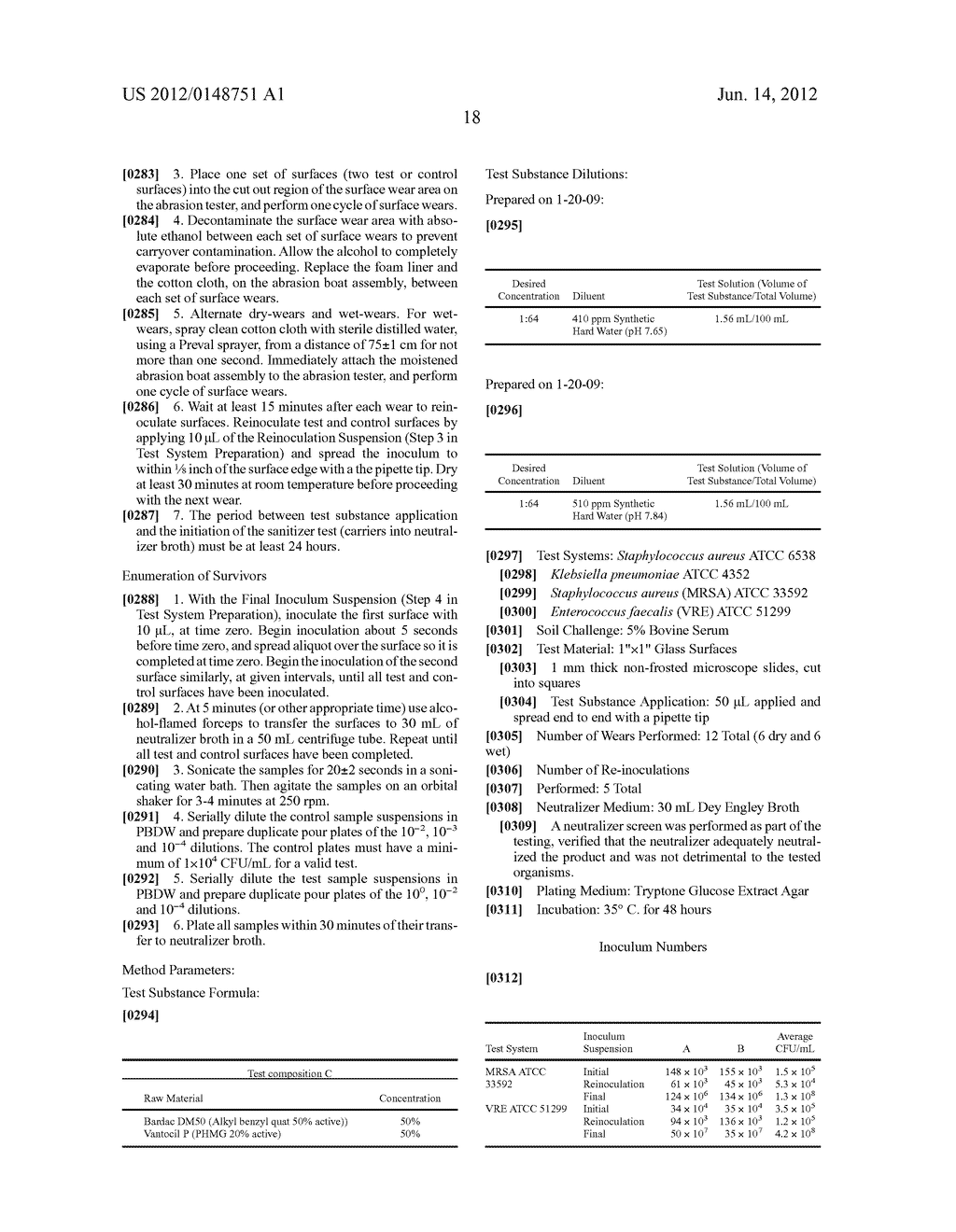 WEAR RESISTANT ANTIMICROBIAL COMPOSITIONS AND METHODS OF USE - diagram, schematic, and image 19