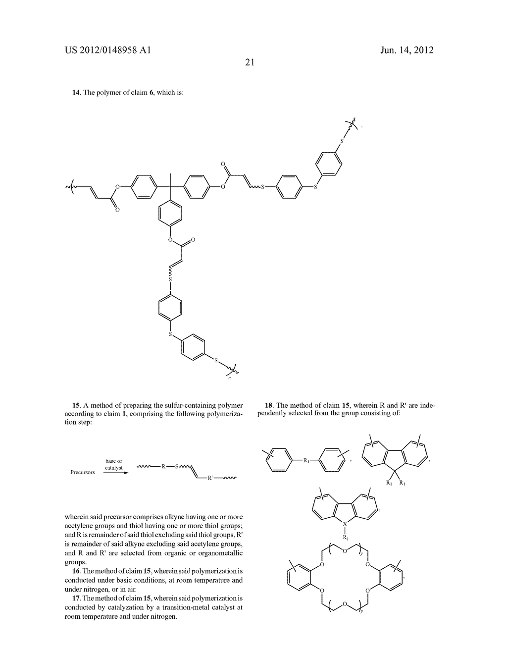 SULFUR-CONTAINING MACROMOLECULES AND METHODS FOR THEIR PREPARATION - diagram, schematic, and image 30