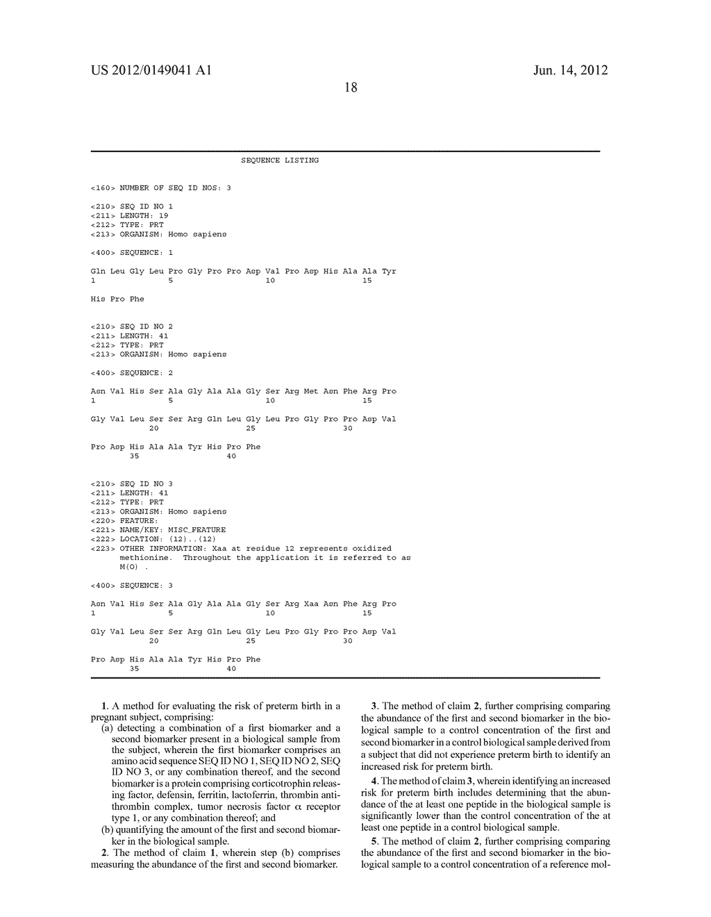 IDENTIFICATION AND QUANTIFICATION OF BIOMARKERS FOR EVALUATING THE RISK OF     PRETERM BIRTH - diagram, schematic, and image 21