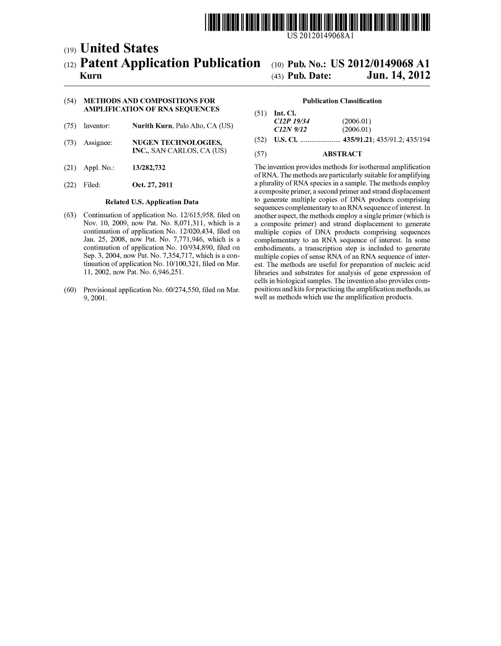 METHODS AND COMPOSITIONS FOR AMPLIFICATION OF RNA SEQUENCES - diagram, schematic, and image 01