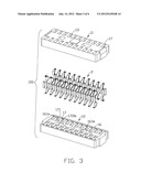 COMPRESSION CONNECTOR CONFIGURED WITH TWO HOUSING LIMINTED CONTACTS     THEREBETWEEN diagram and image