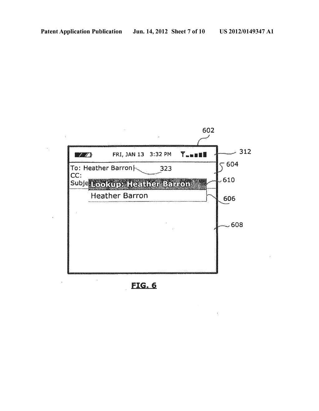 MOBILE DEVICE WITH ENHANCED TELEPHONE CALL INFORMATION AND A METHOD OF     USING SAME - diagram, schematic, and image 08