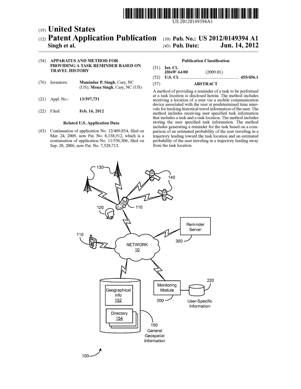 Apparatus And Method For Providing A Task Reminder Based On Travel History - diagram, schematic, and image 01