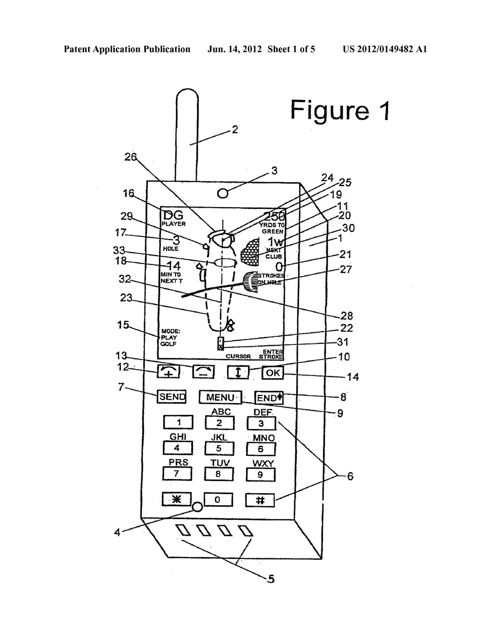 Golf Round Data System Golf Club Telemetry - diagram, schematic, and image 02