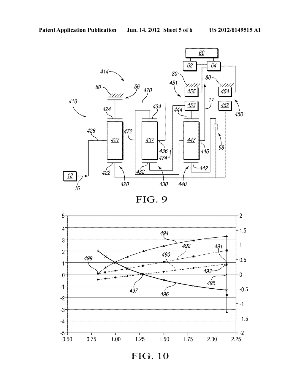 HYBRID TRANSMISSION WITH THREE PLANETARY GEAR SETS AND THREE     INTERCONNECTING MEMBERS AND WITH SYNCHRONOUS SHIFT BETWEEN SERIES AND     COMPOUND-SPLIT OPERATING MODES - diagram, schematic, and image 06