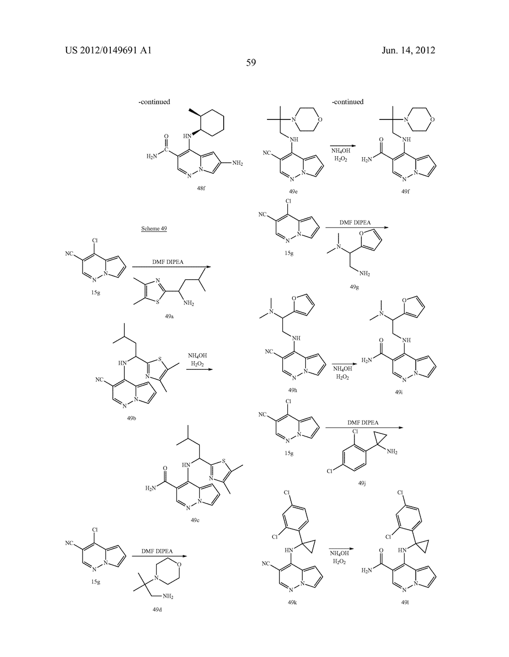 Pyrrolo [1,2-b] Pyridazine Derivatives as Janus Kinase Inhibitors - diagram, schematic, and image 60